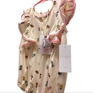 Jessica Simpson Pineapple Baby Outfit Onesie 24 MO